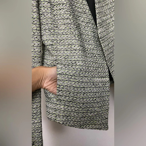 NWOT Topshop Green and Black Tweed Blazer Size 4 - Picture 6 of 9